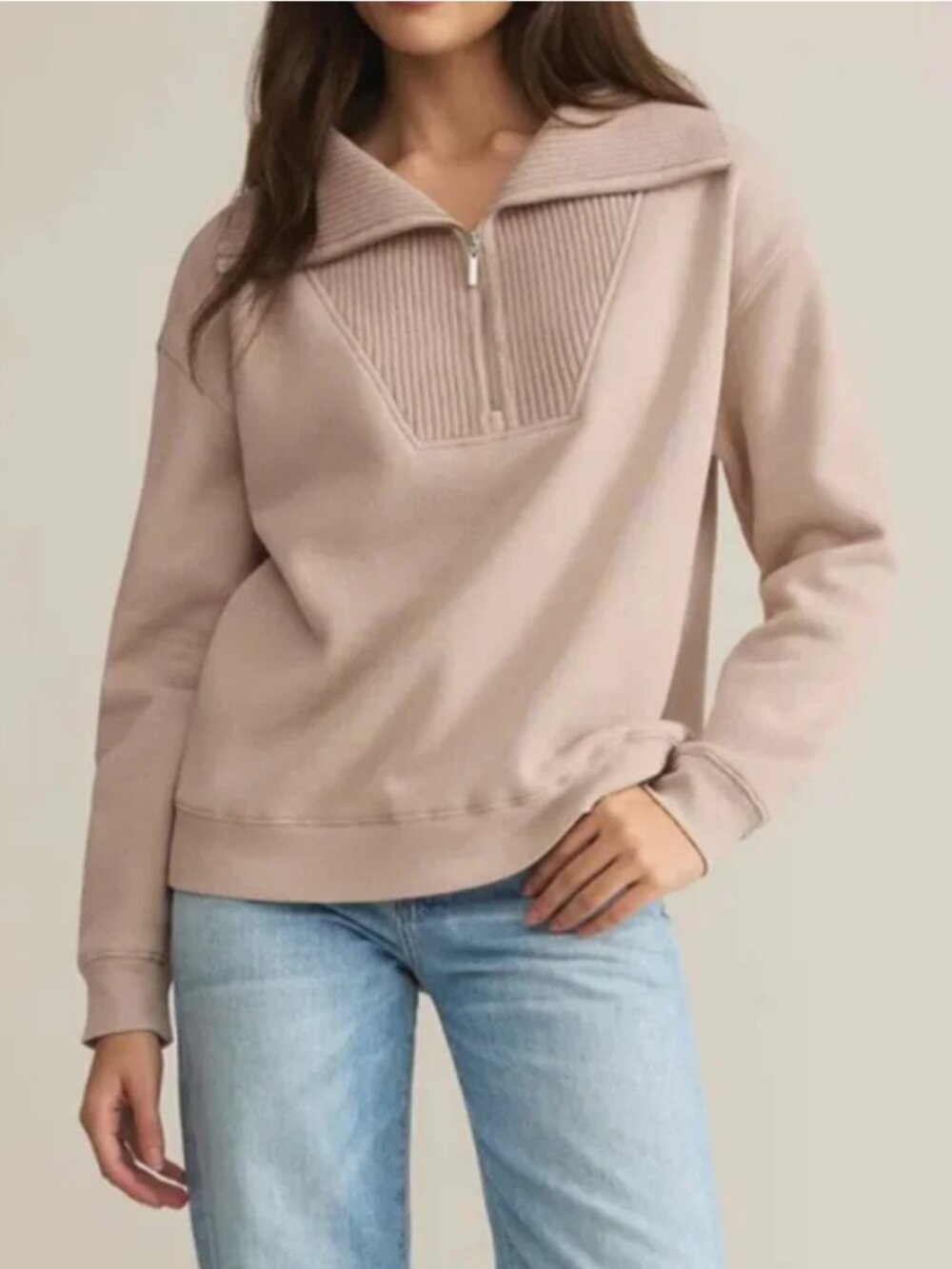 NWT Z Supply sweatshirt M tan fleece
